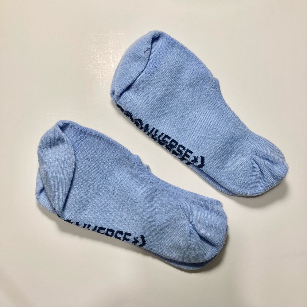 Two Pairs of Women’s Converse Baby Blue No Show Socks Socklets Anklets